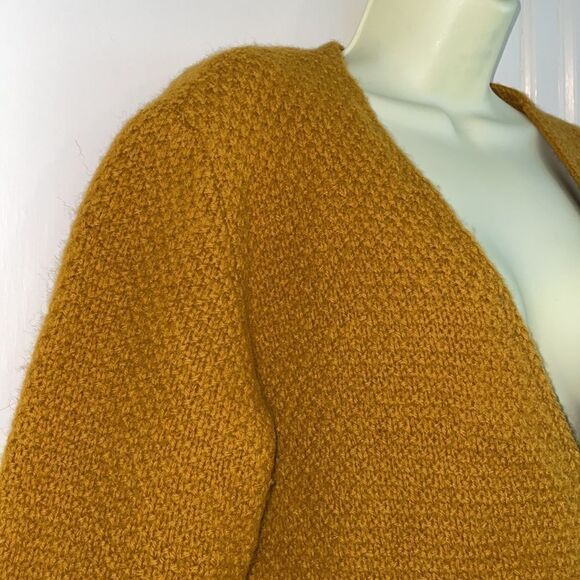 Vtg 60s/70s handmade double breasted gold sweater jacket - Picture 5 of 10